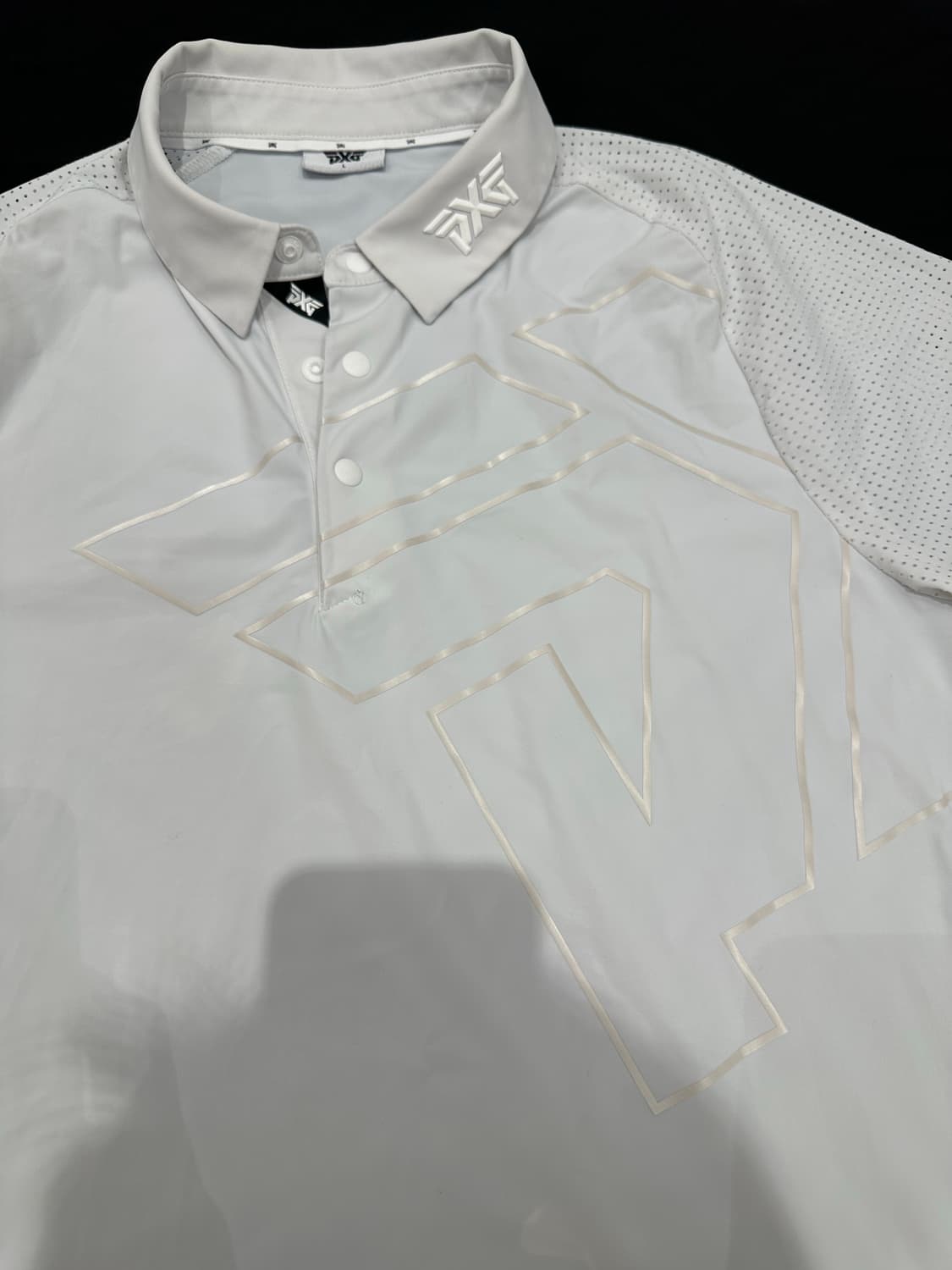 PXG 남성 빅로고 펀칭 메쉬 반팔 폴로 셔츠 (L/100) 상품이미지2