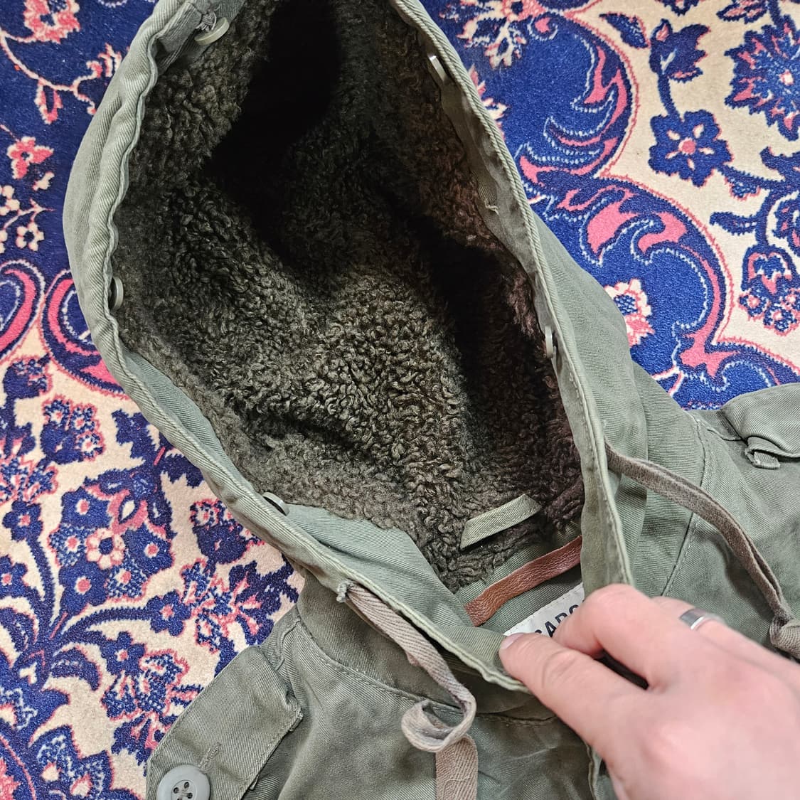 SOOCARGO 빈티지 양털 견장 야상 점퍼 M size 상품이미지6