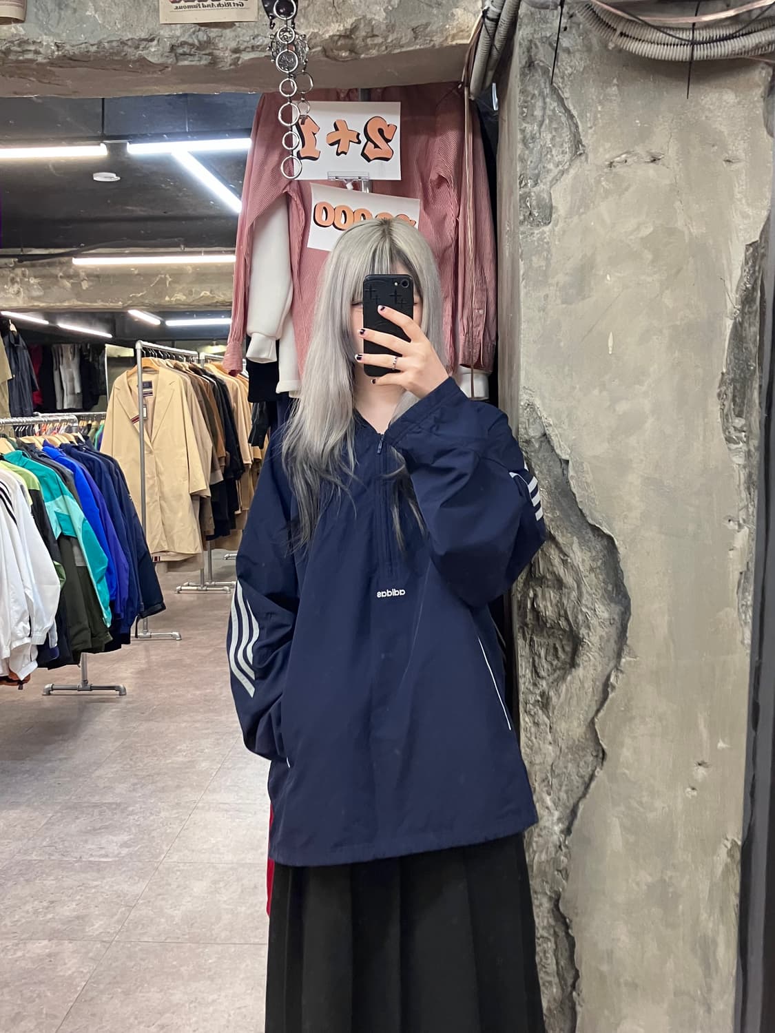 아디다스 후드 반집업 네이비 L   #csz3365 상품이미지2