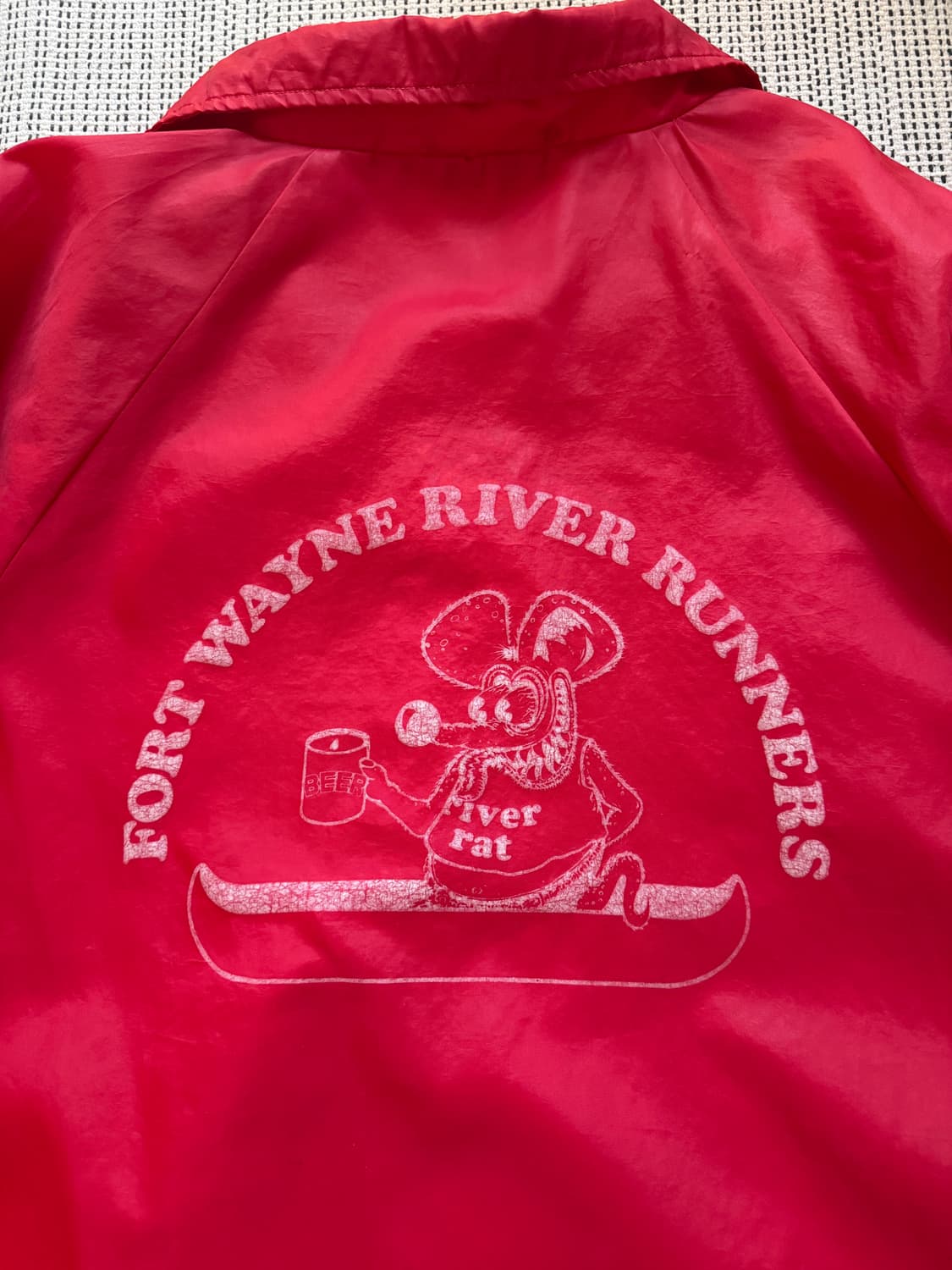 80s 빈티지 랫핑크  리버랫 패치 코치자켓 상품이미지1