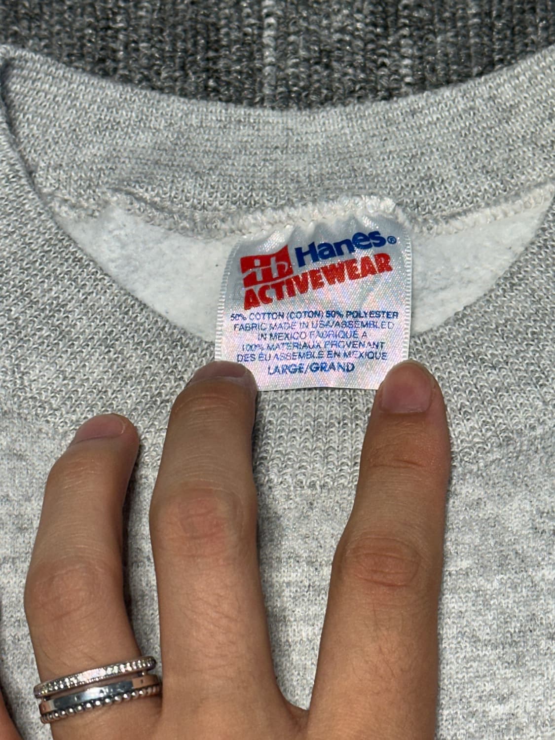 90s Hanes made in U.S.A 빈티지 스웻셔츠 L 상품이미지3