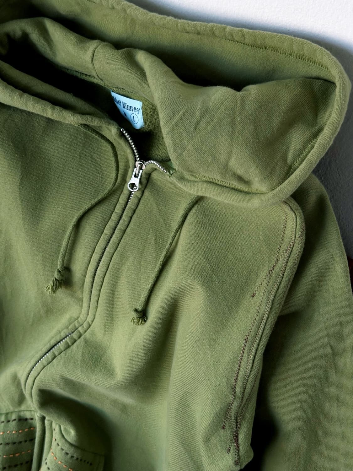 Stitch design sweat hood zip parka 상품이미지2