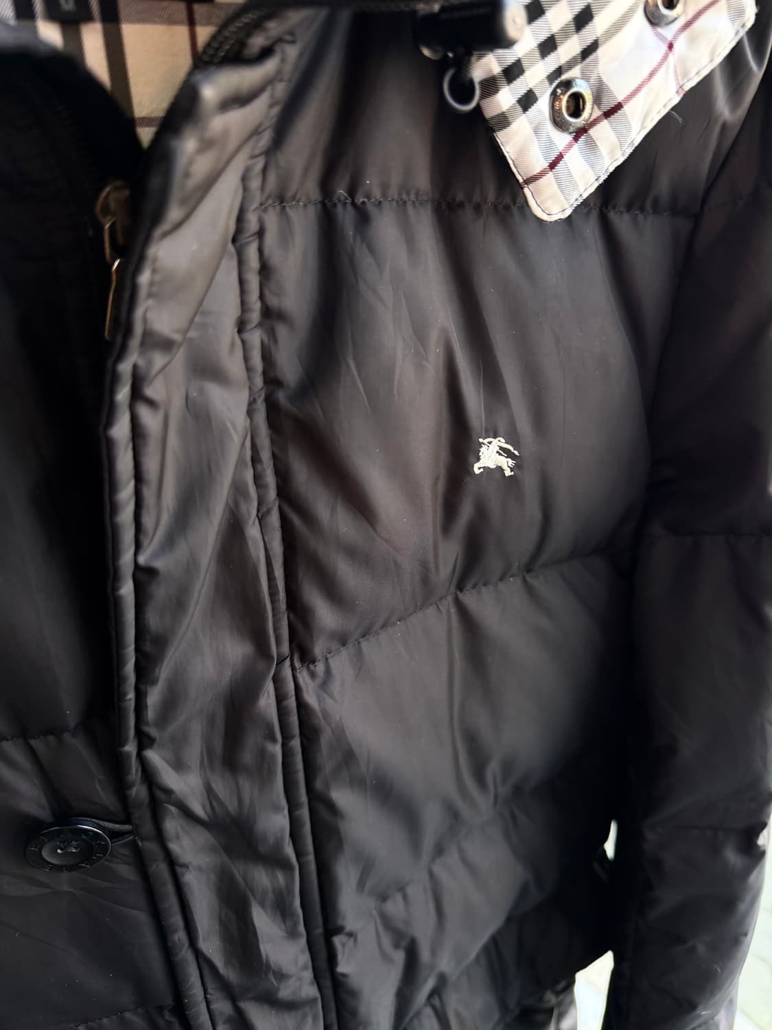 M/ 버버리 블랙라벨 미니로고 다운 후디 롱패딩 상품이미지5