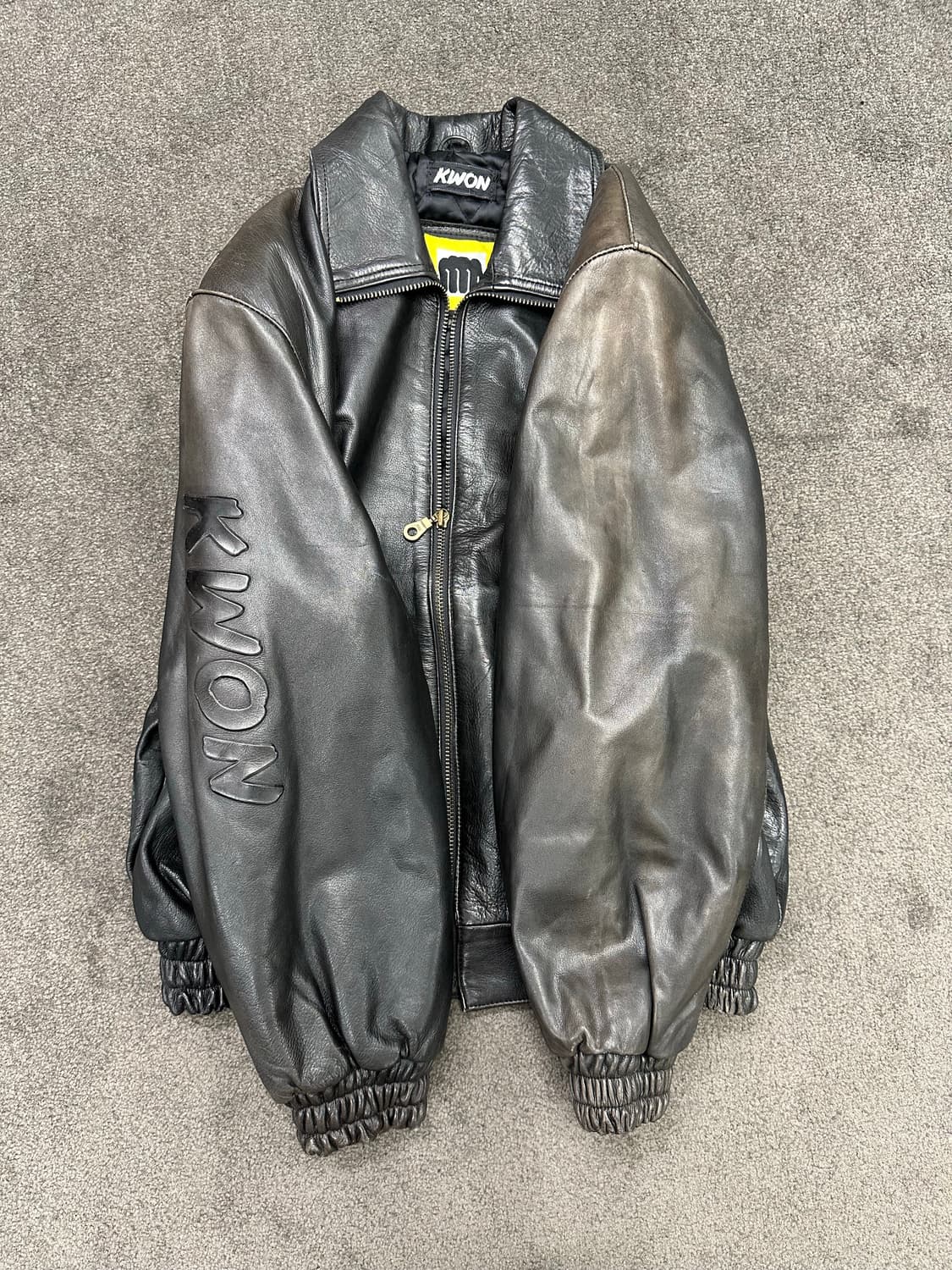KWON 블랙 가죽 자켓 M 상품이미지4