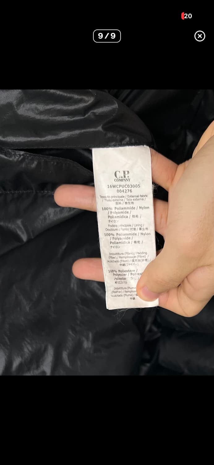 cp컴퍼니 dd쉘 고글 경량패딩 블랙 L48 사이즈 상품이미지6