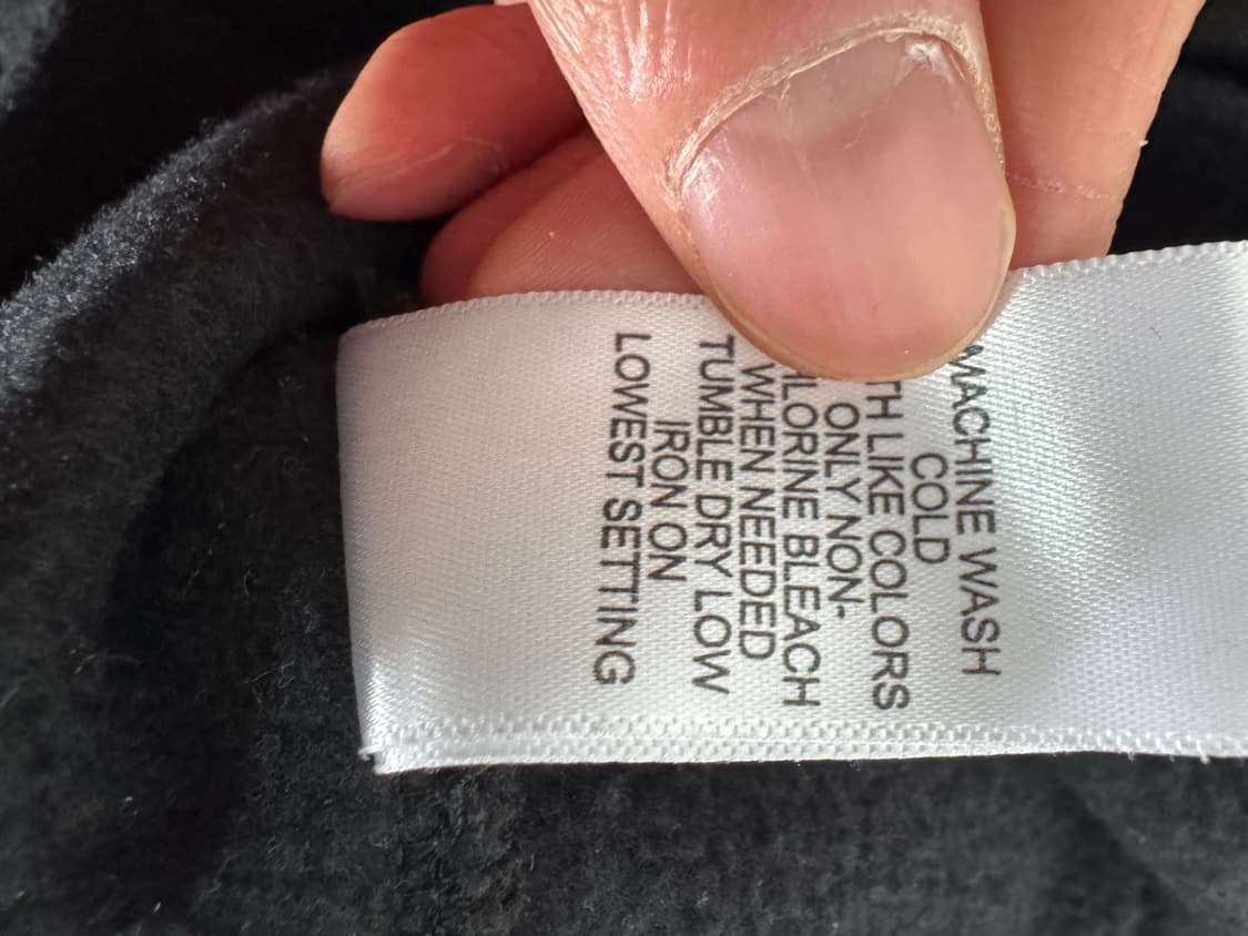 정품!! 피어오브갓 백 로고 오버핏 기모 맨투맨 블랙 상품이미지6