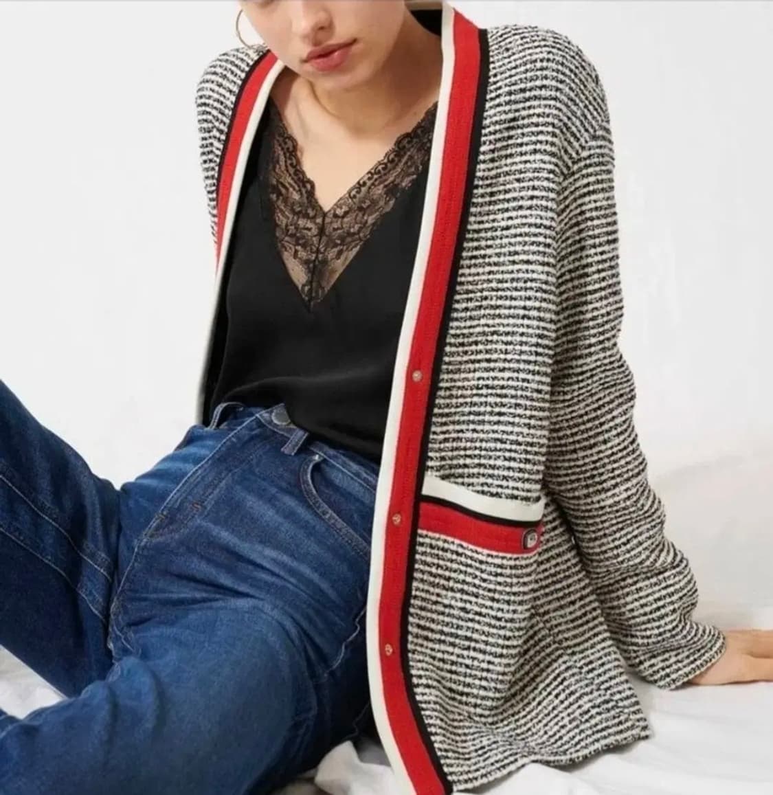 [38]마쥬 비살라 트위드 부클레 가디건 상품이미지2