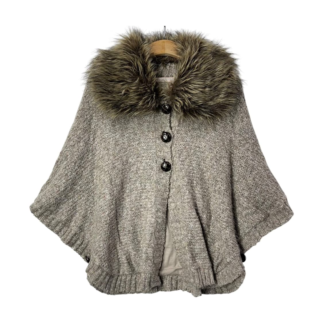 [JPN] 빈티지 모리걸 퍼디테일 케이프 가디건 상품이미지1