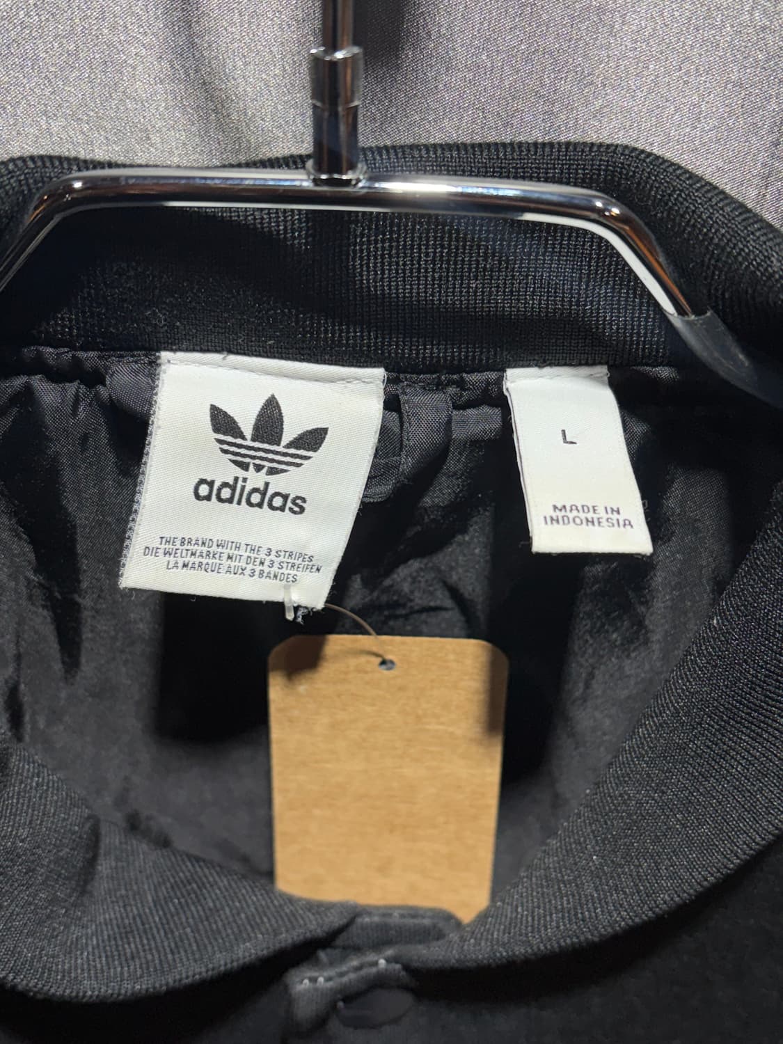 L 아디다스 파이어버드 빅로고 코튼 블랙 블루종 상품이미지7