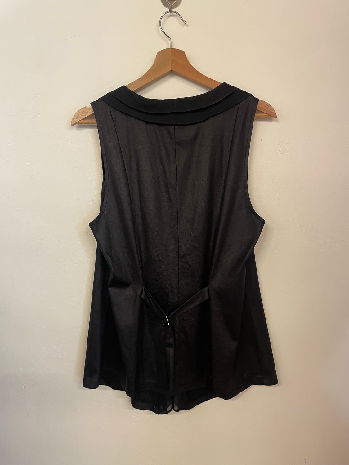 Sheer ruffle tie sleeveless 상품이미지2