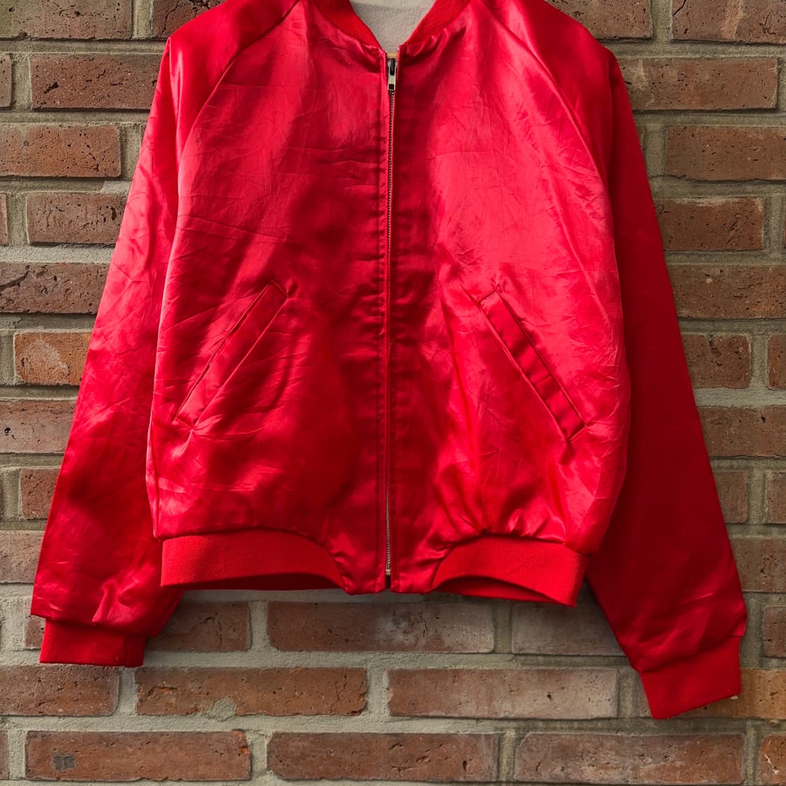 70~80s USA 아리스토 잭 Aristo Jac 새틴 봄버 자켓 상품이미지5