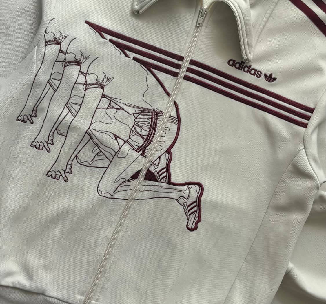 adidas 아디다스 빈티지 크림 런닝 트랙탑 상품이미지3