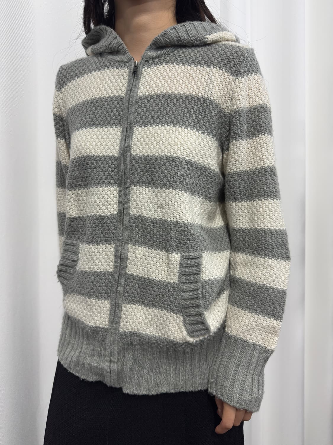 gap stripe knit hood zipup 상품이미지3