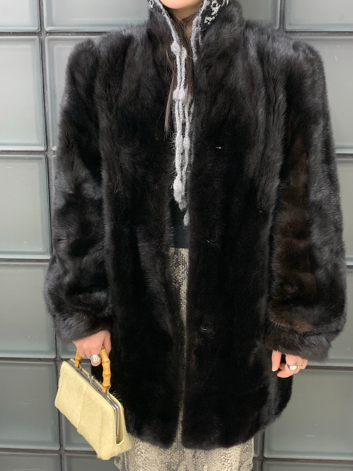 Puff black mink coat 상품이미지4