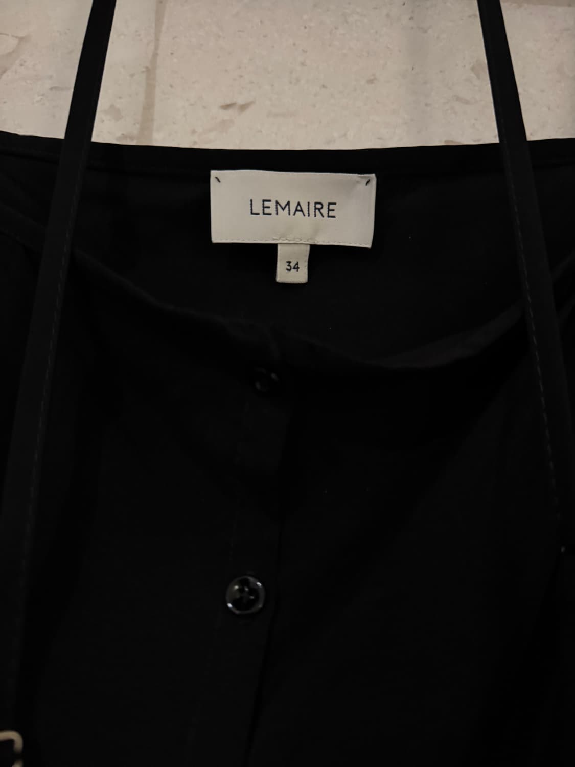 르메르 Lemaire 드라이 실크 캐미솔 탑 블랙 34 (런웨이 피스) 상품이미지2