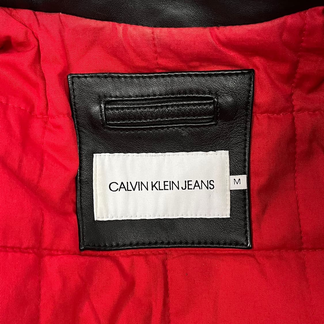 [정품/M] 캘빈클라인 진스 블랙 가죽 라이더 자켓 b12 상품이미지5