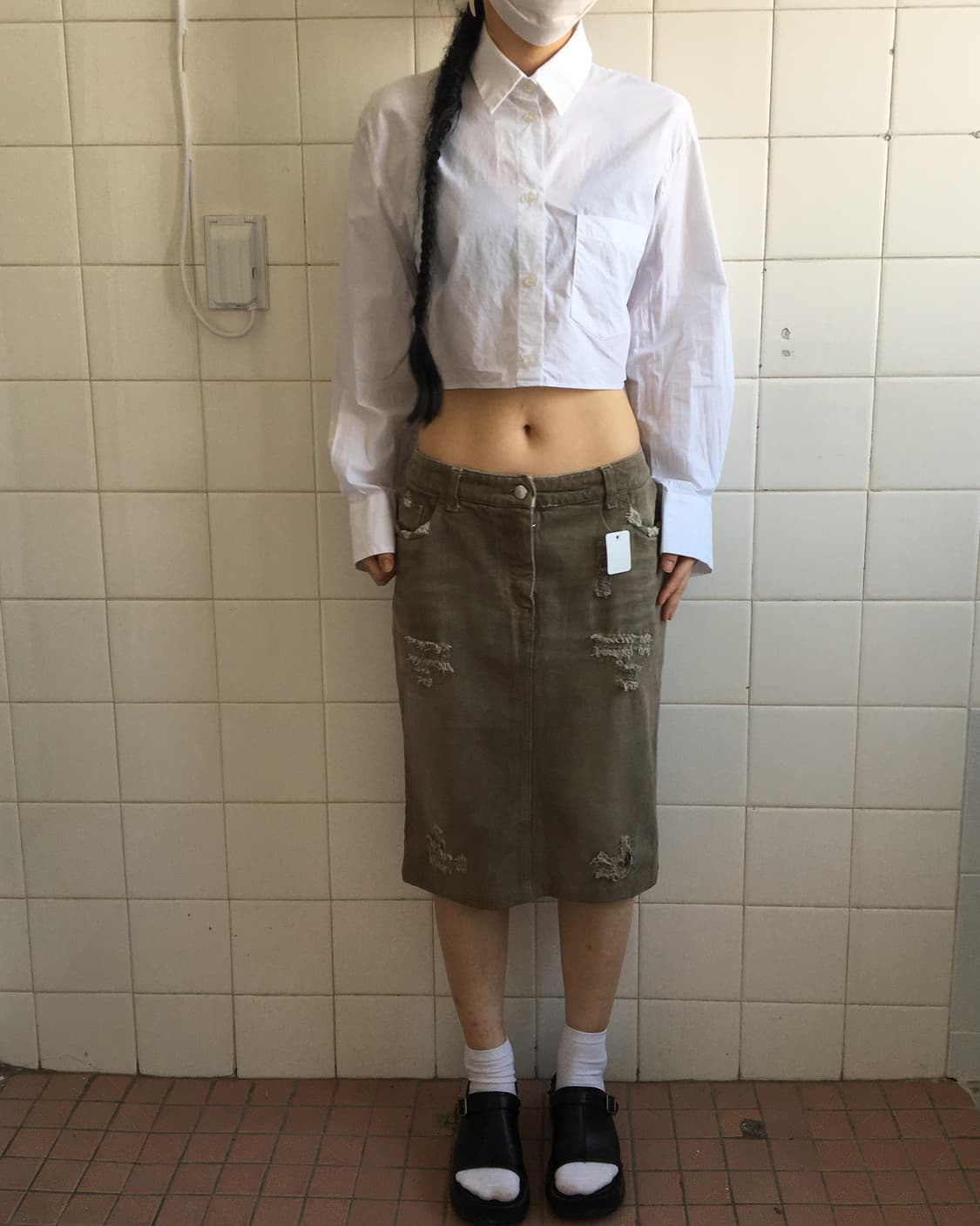 Crop shirt 상품이미지4