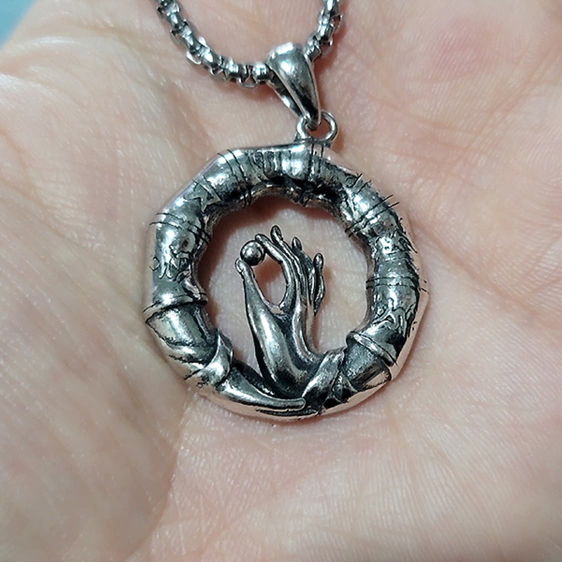 바르타 백동 펜던트 엔틱 선물 부처님 불교 남자 목걸이 상품이미지7