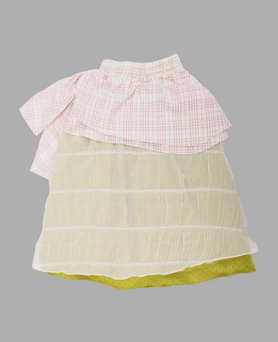 더뮤지엄비지터 치마 CHIFFON DOT LAYERED SKIRT 상품이미지1