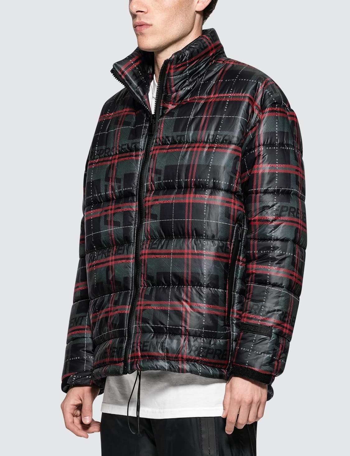 [M] 리프리센트 버블 자켓 타탄 체크 패딩 상품이미지3