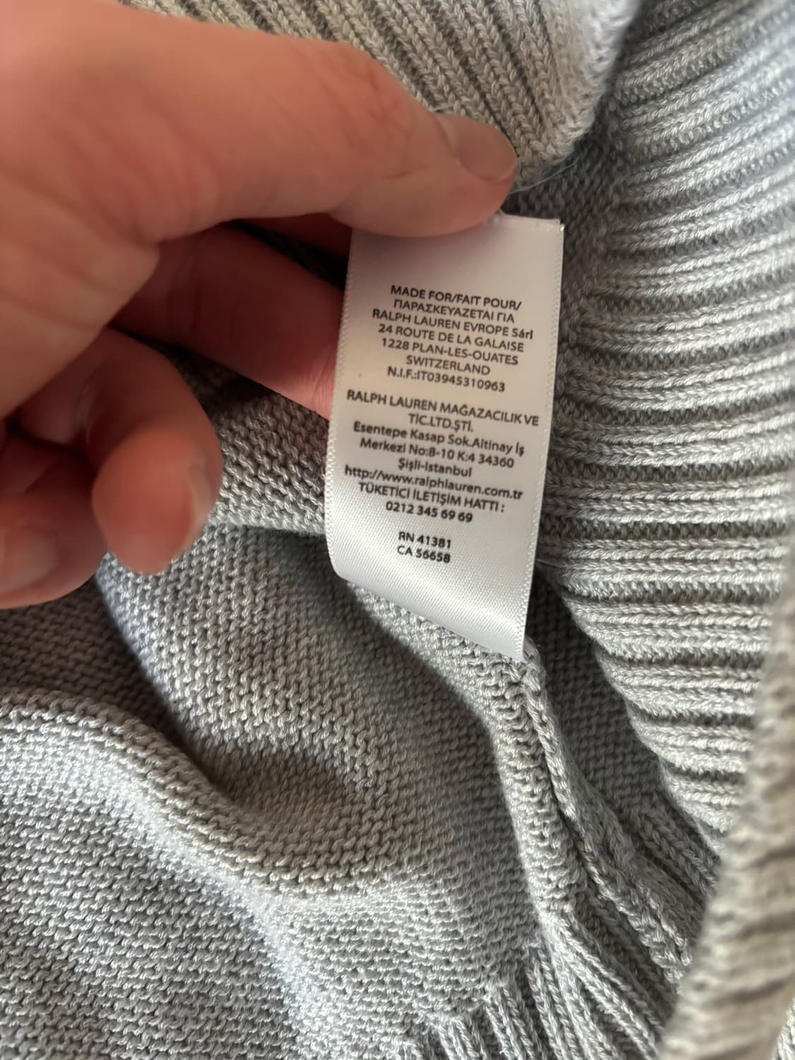 폴로 랄프 로렌 코튼 쿼터 지퍼 모크넥 스웨터 앤도버 헤더 L사이즈 상품이미지4
