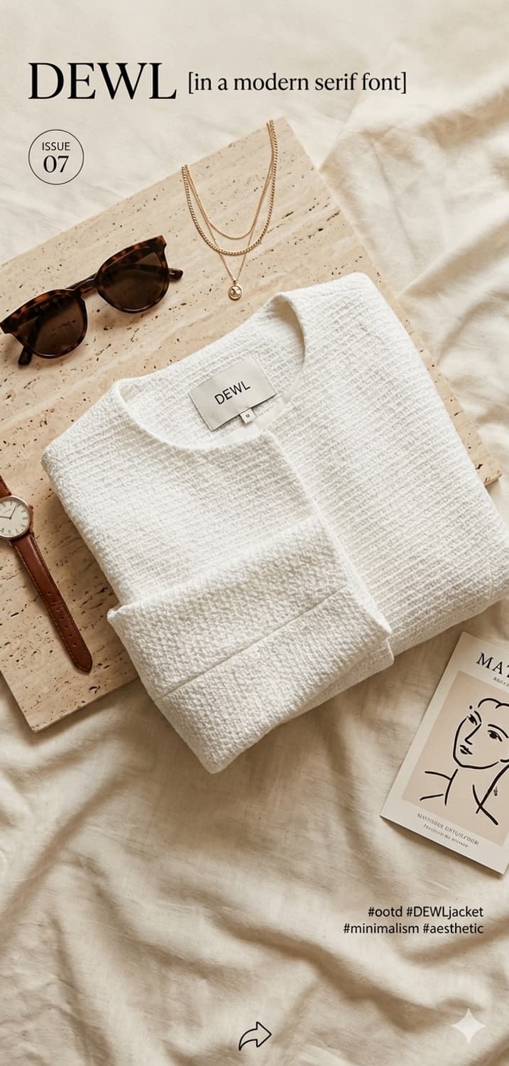 Dewl 듀엘 화이트 뒷보석 페블럼자켓 상품이미지7