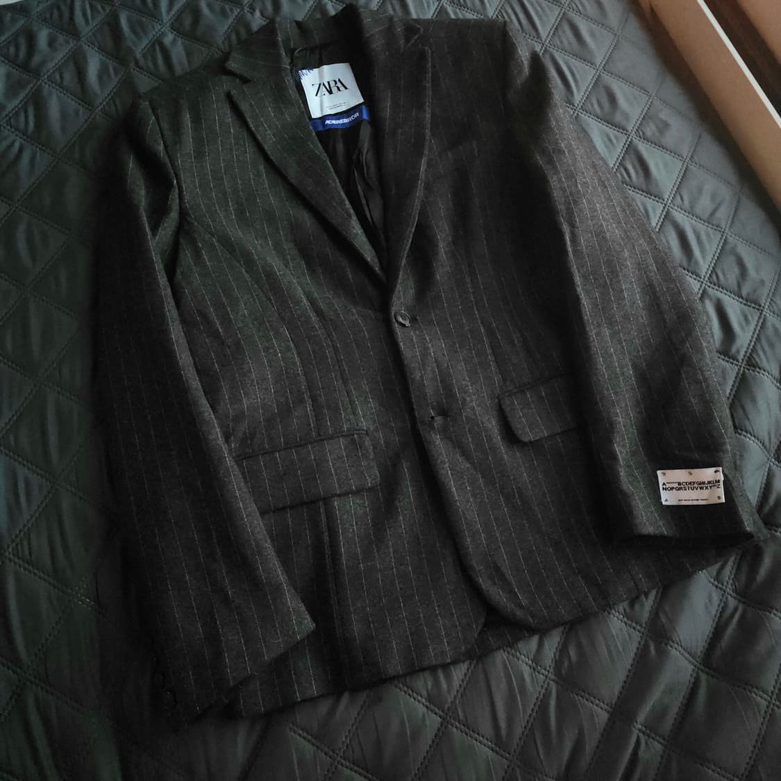 자라 x 아더에러 스트라이프 오버사이즈 블레이저 그레이2004/841 상품이미지6