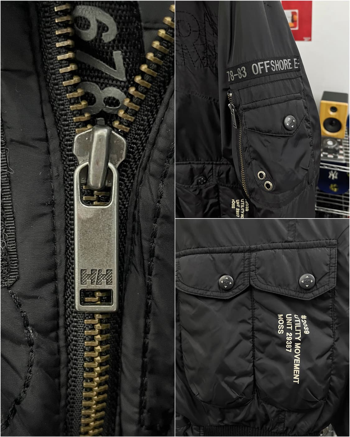 헬리한센 00s 나일론 퍼 패딩 점퍼 블랙 상품이미지8