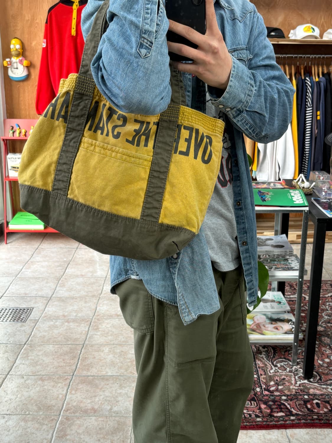 Sunny clouds two-tone tote bag 상품이미지4