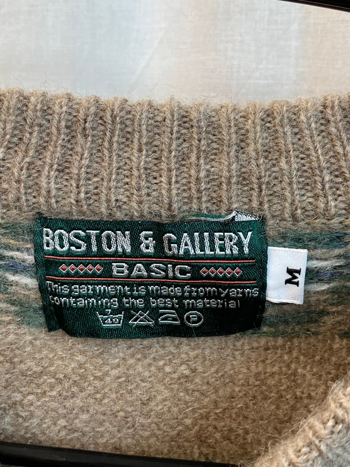 BOSTON&GALLERY 울100% 노르딕니트(M) 상품이미지6