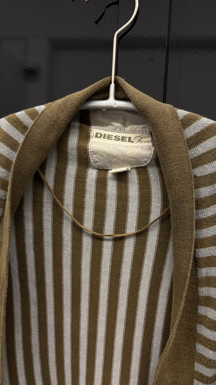 DIESEL asymmetric stripe draped cardigan 상품이미지7
