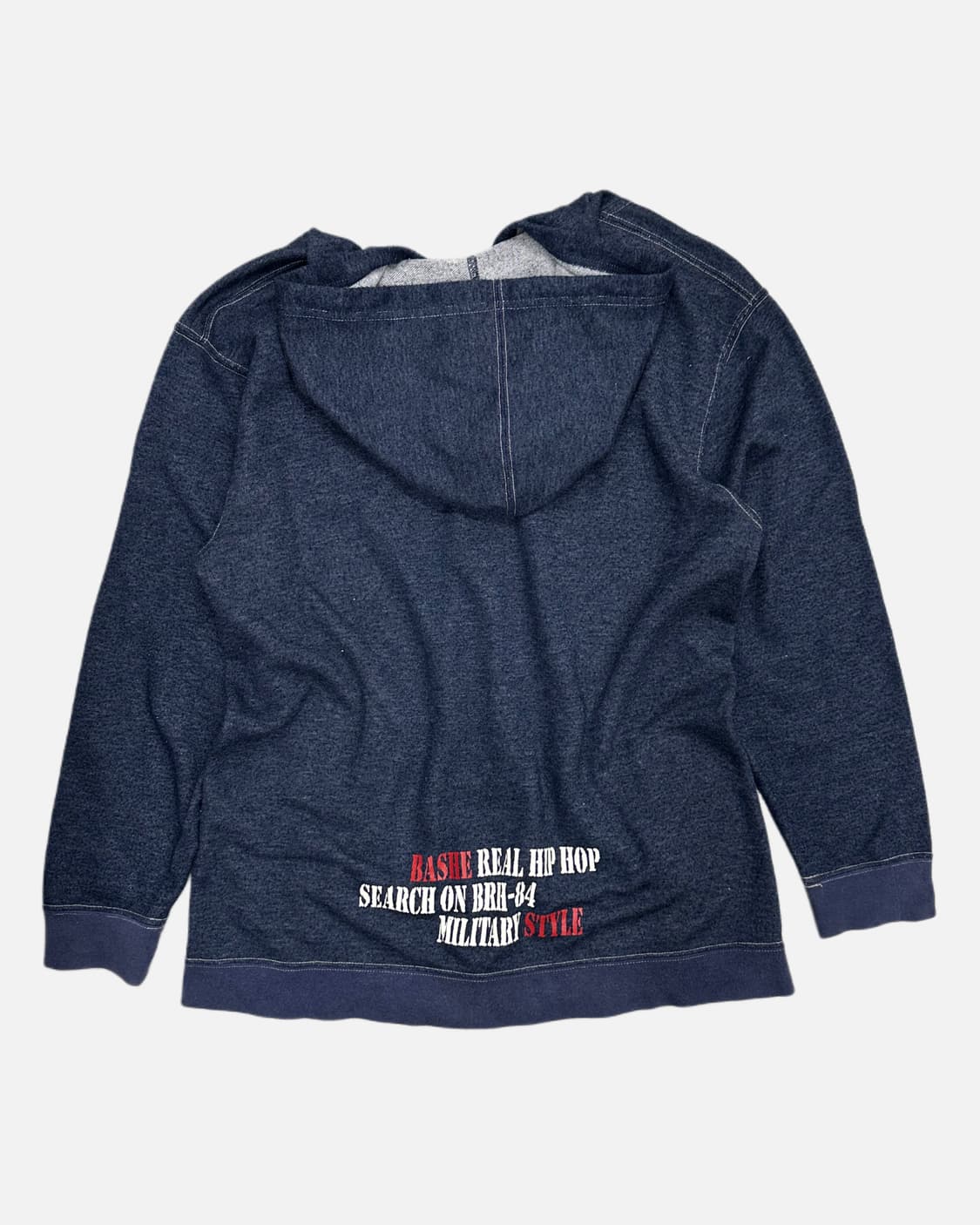 grunge blue lettering hood zip-up 상품이미지4