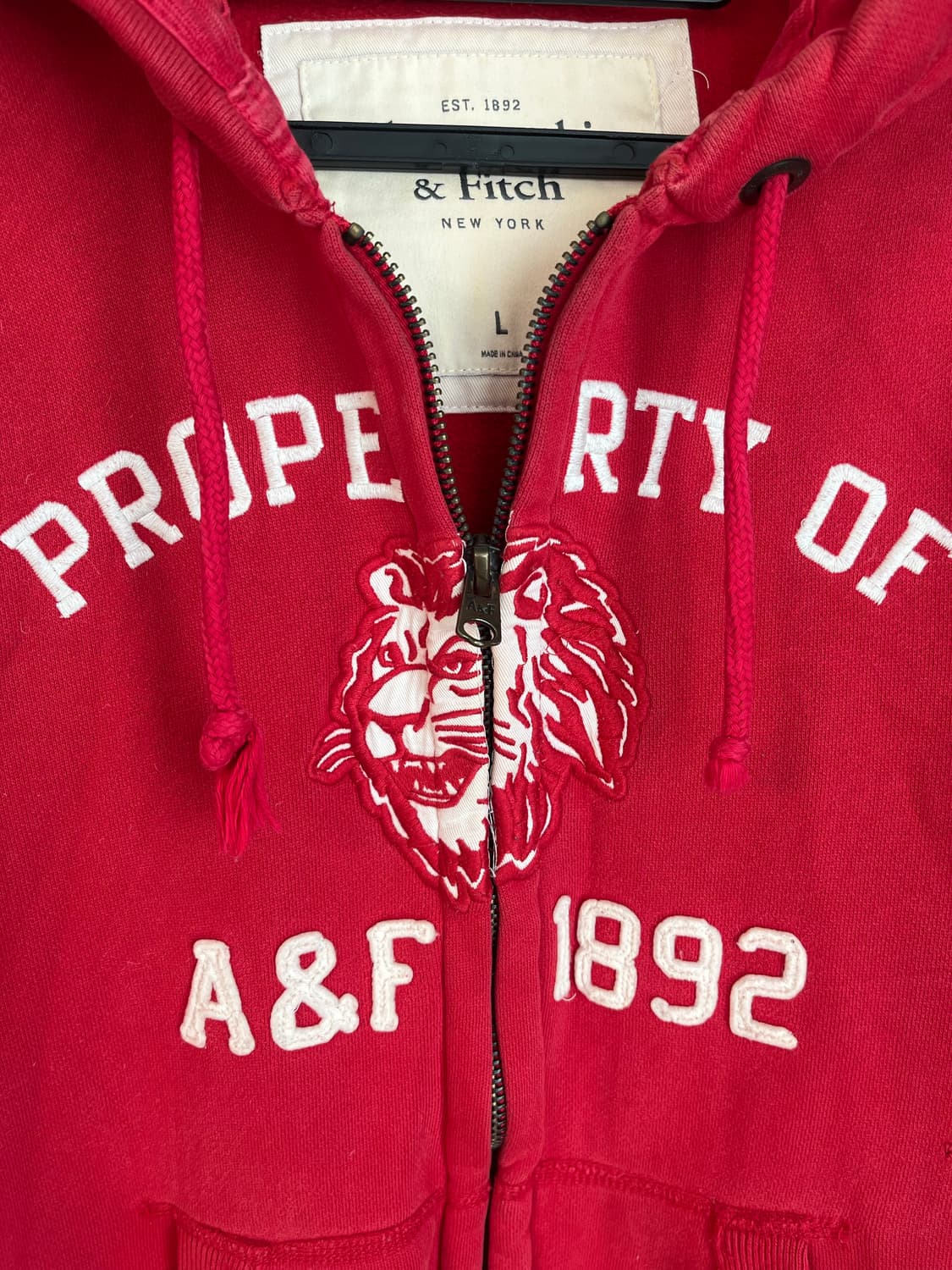 아베크롬비 극희귀 A&F 사자 자수 후드집업 (L)  상품이미지4