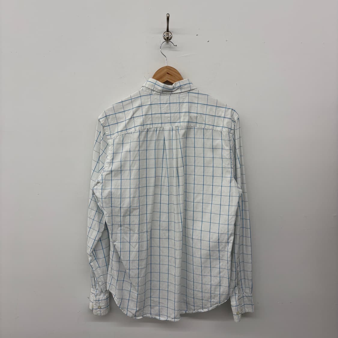 타미힐피거 화이트/블루 체크 긴팔 셔츠 남성M 상품이미지4
