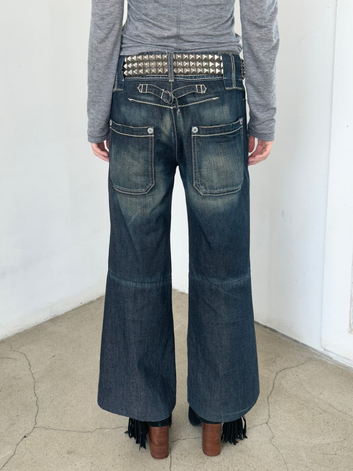 마리떼 프랑소와 저버드 포켓 플레어 데님 팬츠 상품이미지2