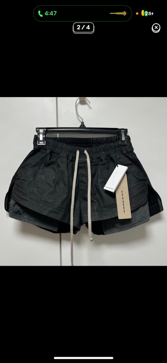 Rick owens 릭오웬스 fog shorts black wax xs 상품이미지2