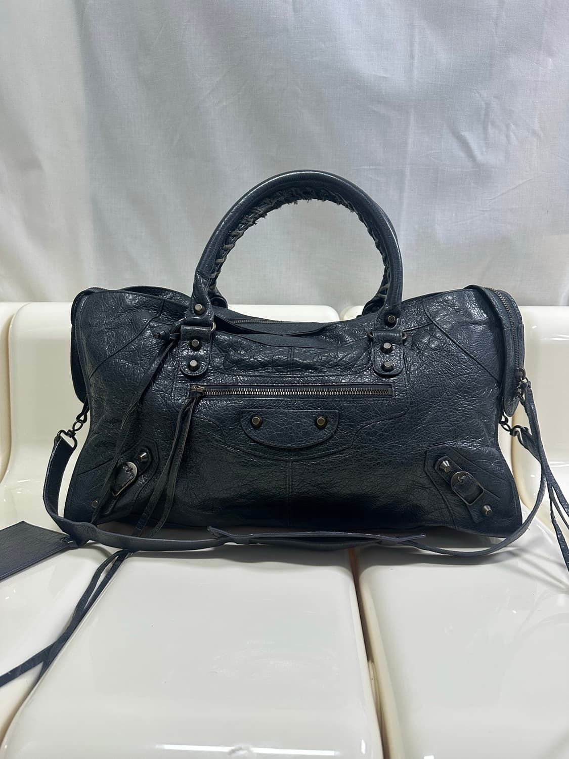 [A 정품] 발렌시아가 시티 모터백 파트타임 그레이 상품이미지8