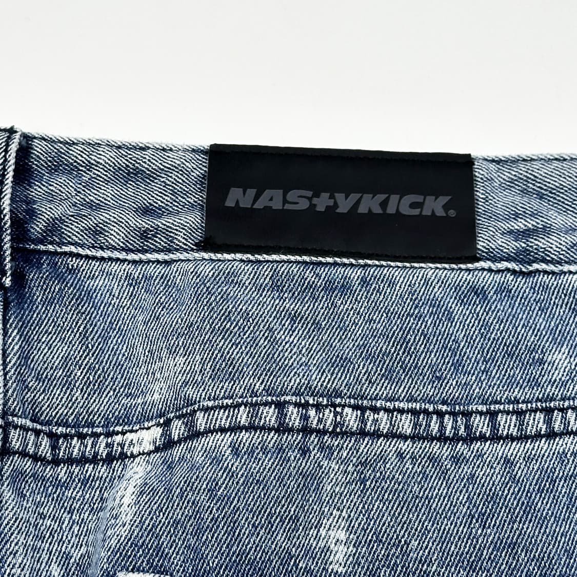 네스티킥 페인팅 와이드 데님 팬츠 (34인치) 상품이미지7