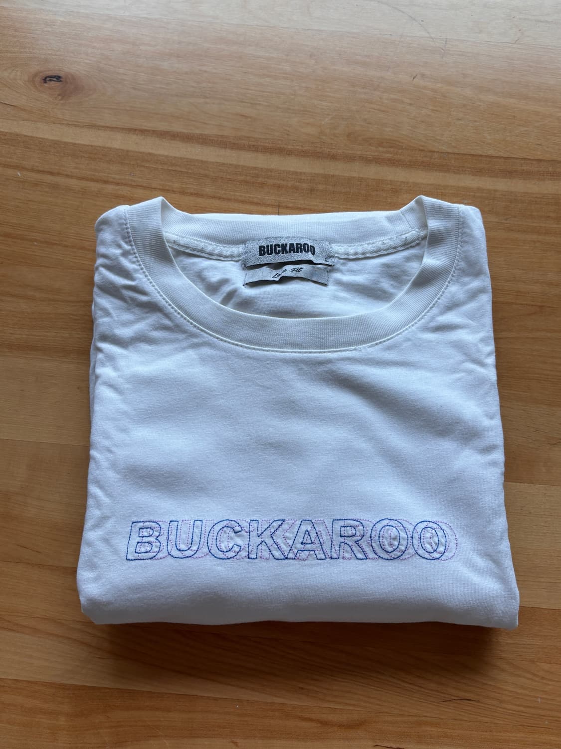 BUCKAROO 자수 로고 루즈핏 반팔티 화이트 L  상품이미지1