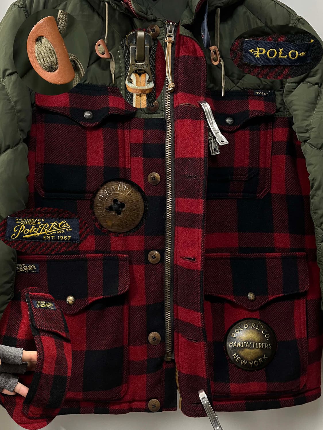 폴로 랄프로렌 말라드덕 버팔로 매키노 울헌팅 필드 퀼티드 다운자켓 상품이미지7