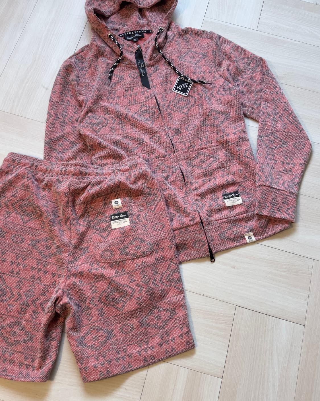 [BITTEN BLUE] pattern sports set-up 상품이미지3