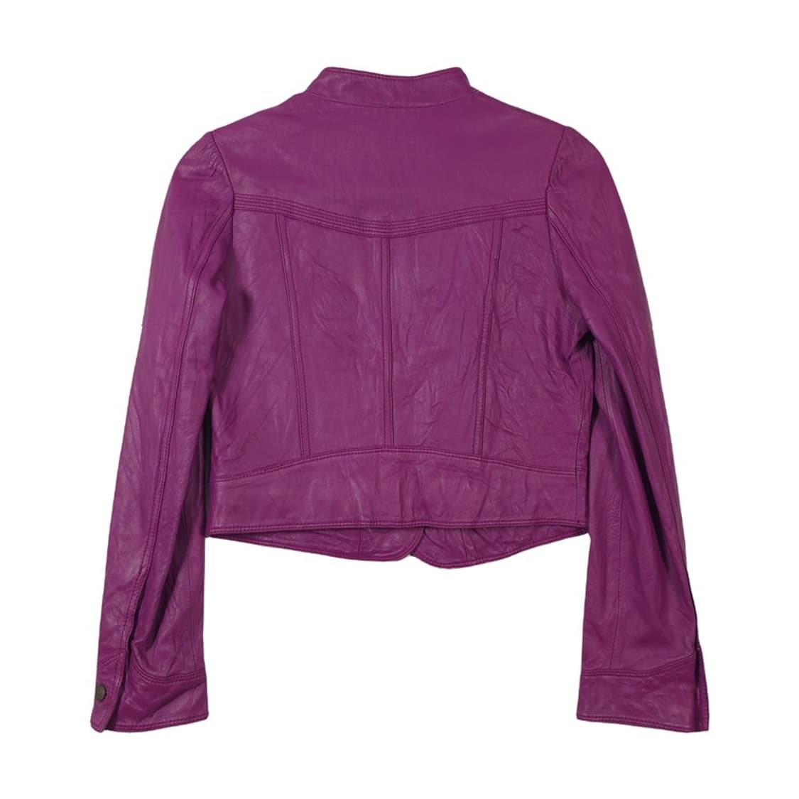 베네통 페이즐리 안감 리얼 양가죽 노카라 자켓 42 상품이미지2