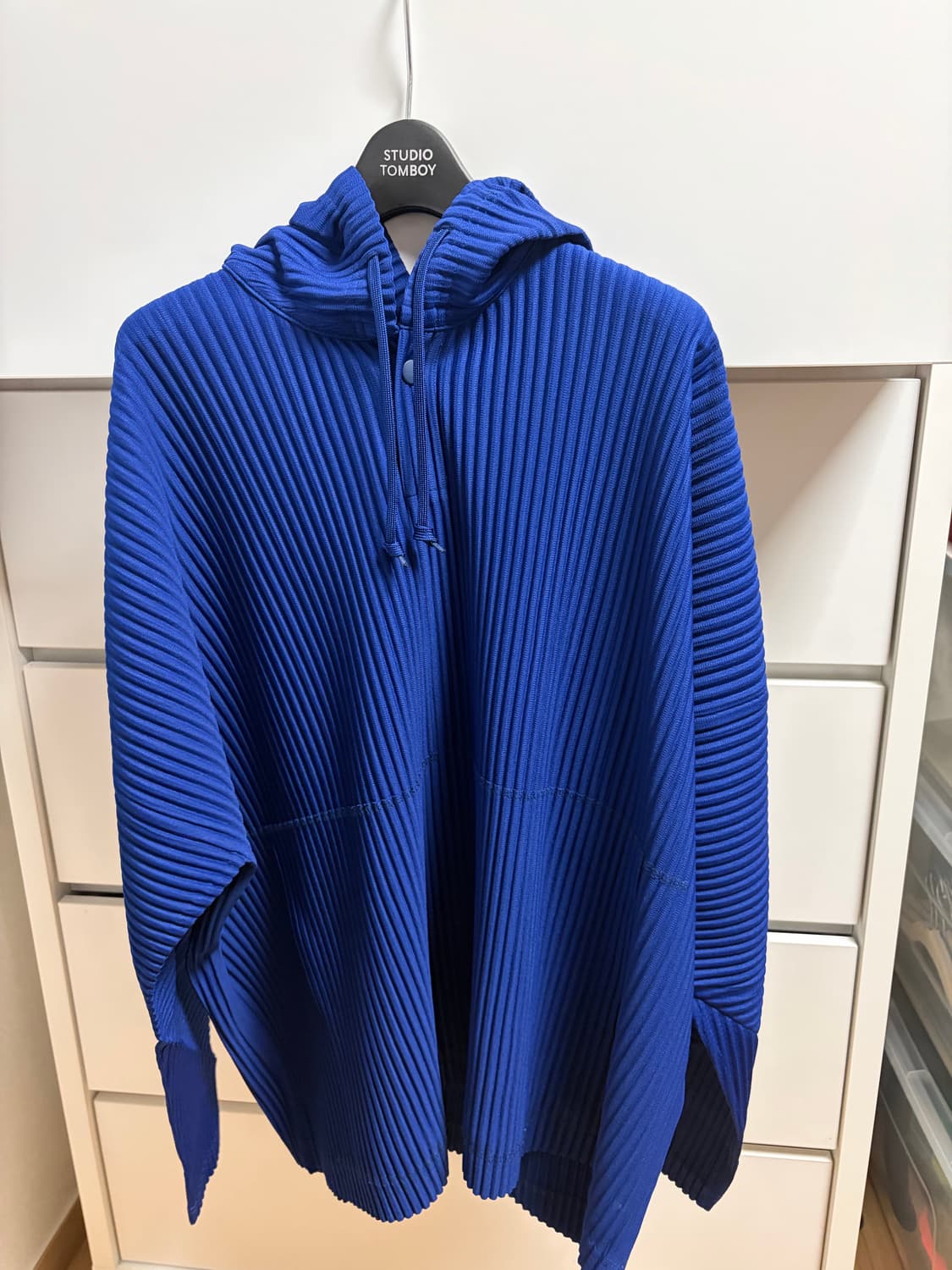 옴므플리세 후드 아노락 다크블루 3사이즈 상품이미지1