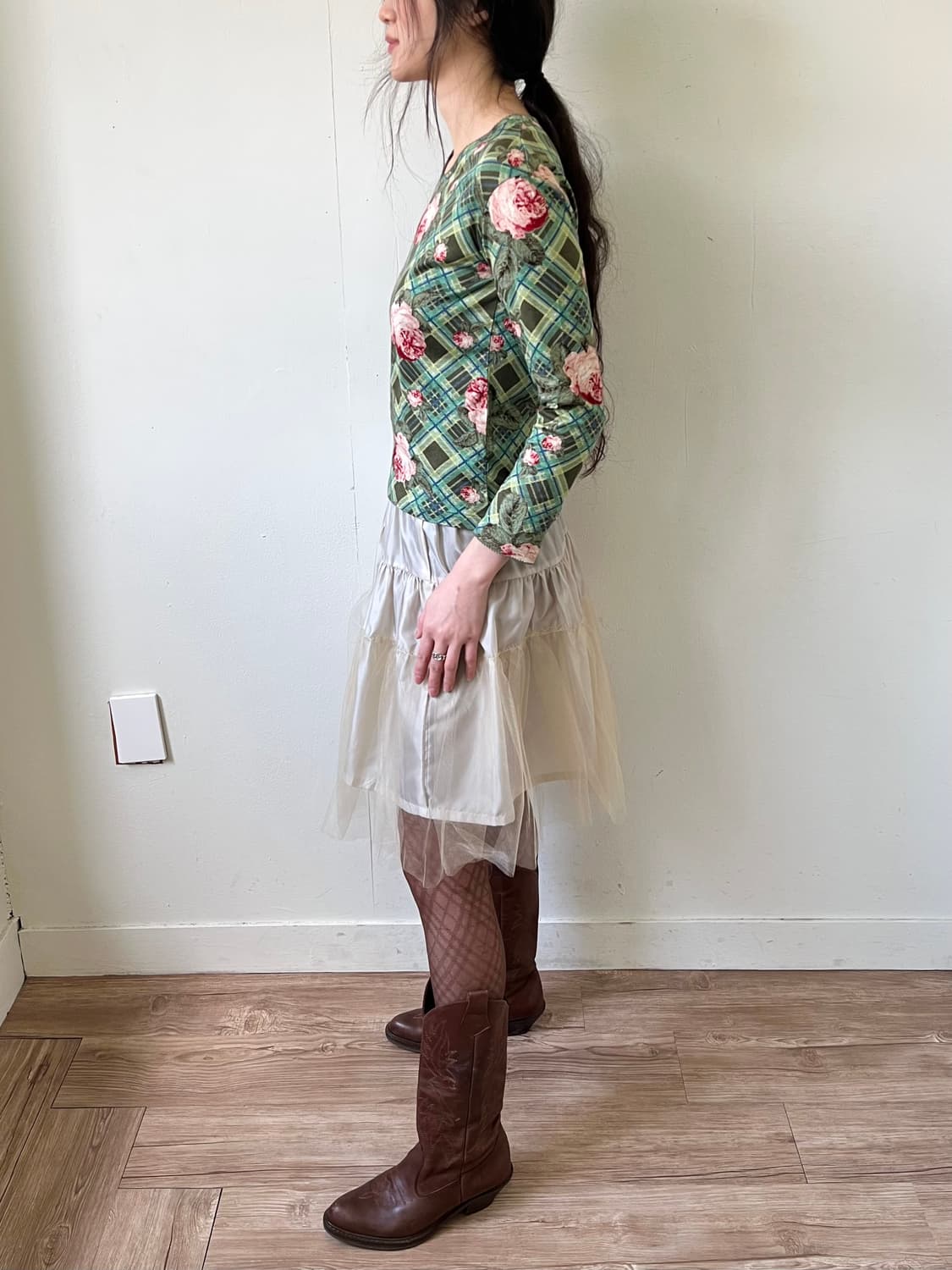 Japan vtg 레이스 캉캉 스커트 상품이미지8