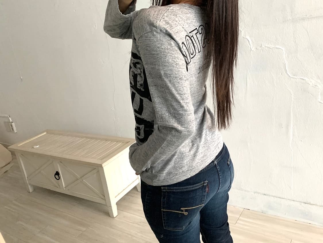 Gray vintage rock graphic long-sleeve to 상품이미지2