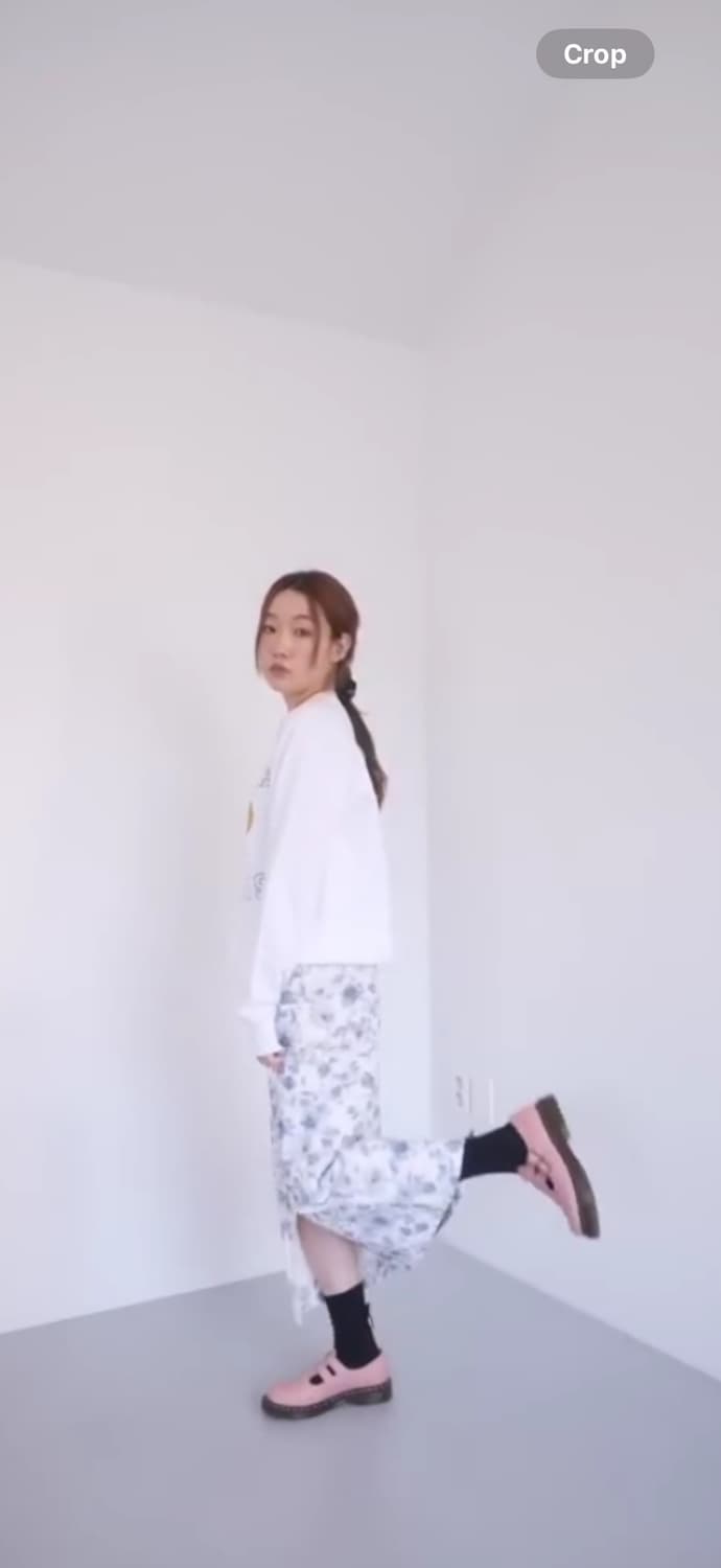 (잉화 착용) 시눈 rose printed skirt (blue) 상품이미지4