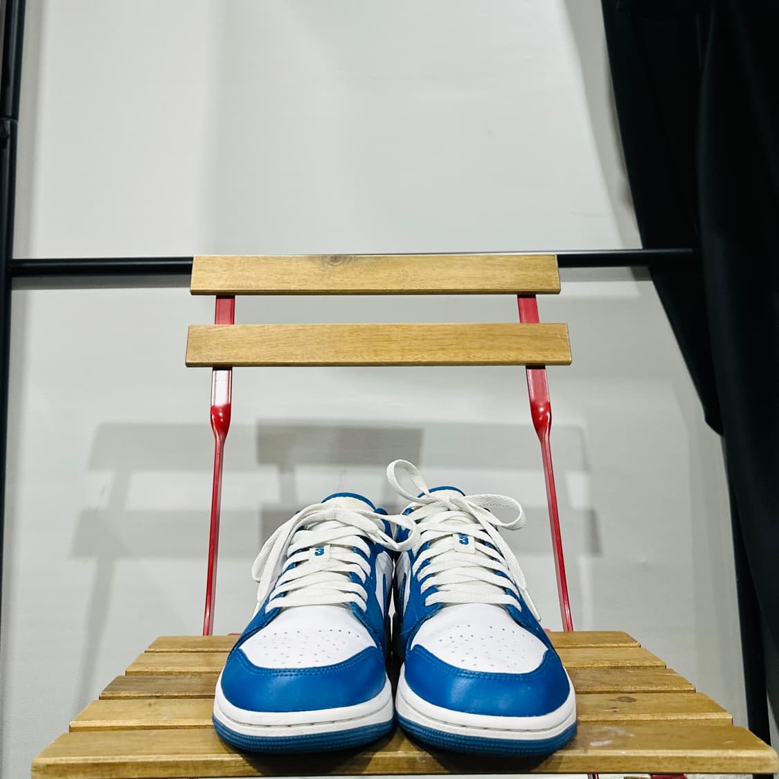 270) 나이키 운동화 남성 남자 신발 에어 조던1 로우 블루 화이트 상품이미지2