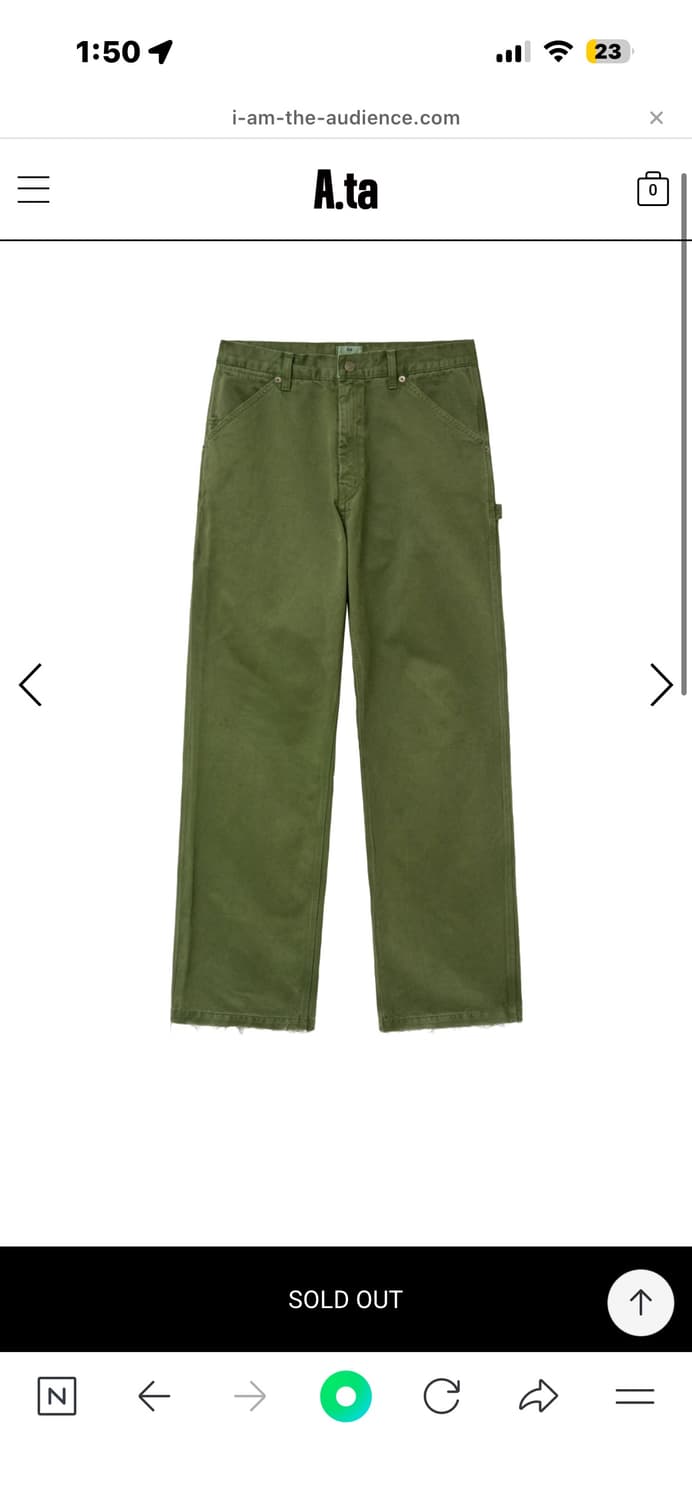 A.ta 카펜터 팬츠 m 상품이미지1