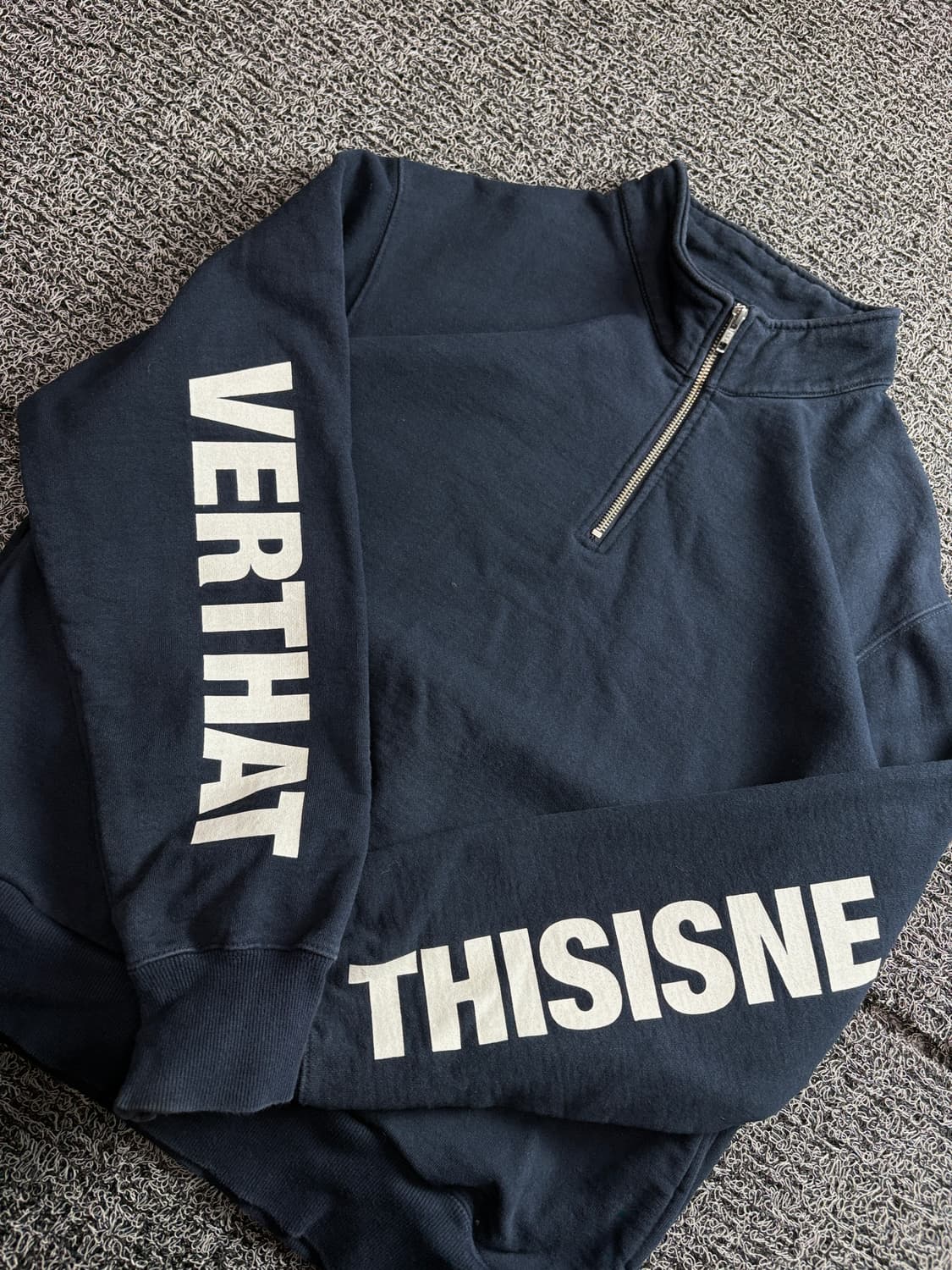 디스이즈네버댓 해비코튼 사이드로고 하프 집업 3600 상품이미지3