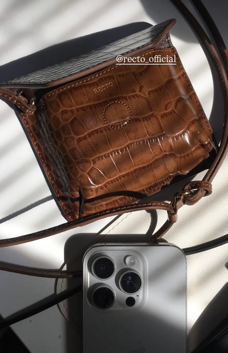 렉토 CROCODILE EFFECT MINI POCKET NECKLACE 상품이미지3